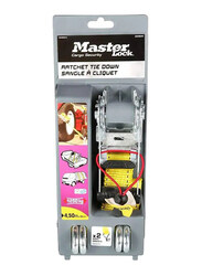 Masterlock Ratchet Tie Down with J Hooks, 292707AC, 4.5 Meter