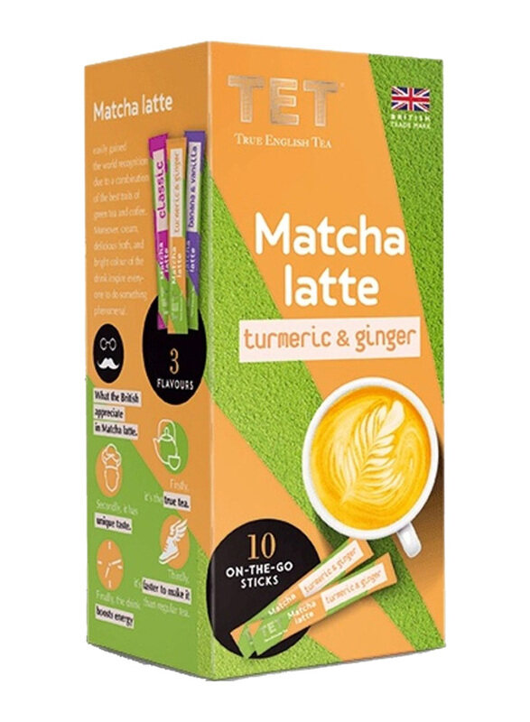 

Tet True English Tea Matcha Latte Turmeric & Ginger, 10 Sachet