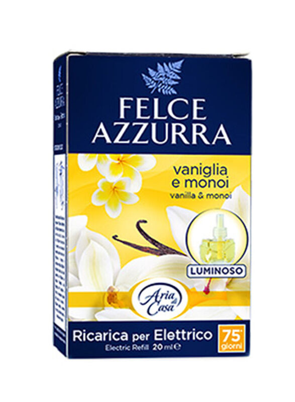 Felce Azzurra Refill Vanilla & Monoi Electric Set Fragrance Diffuser, 20ml, Multicolour