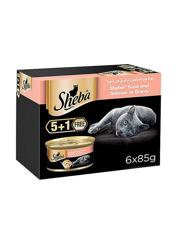 

Sheba Tuna and Salmon In Gravy Cat Wet Food, 6 x 85g