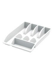 Cosmoplast Plastic Cutlery Tray, Large, White