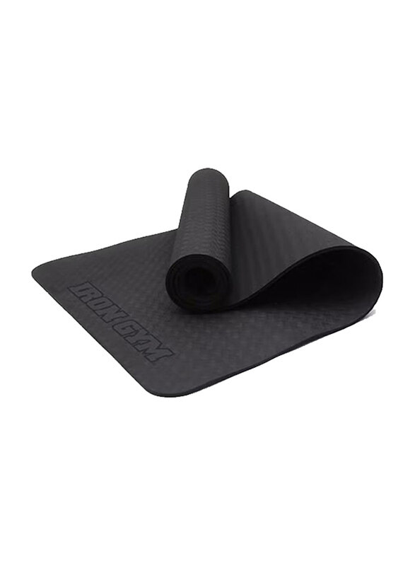 

Iron Gym Yoga Mat with Cary Strap, 4 mm, Black