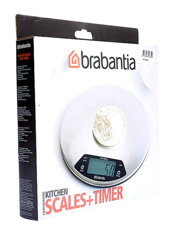 

Brabantia Kitchen Scale with Timer, Silver