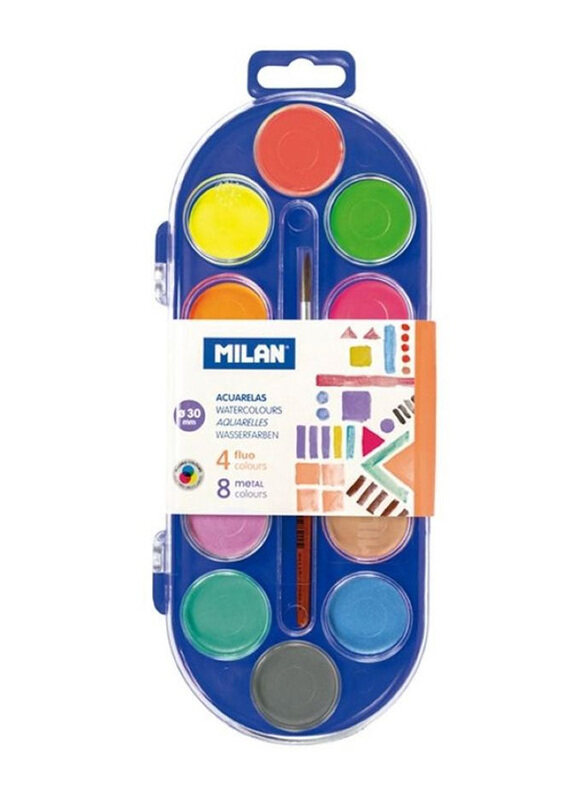 

Milan Watercolour Tablets With Brush, Multicolour