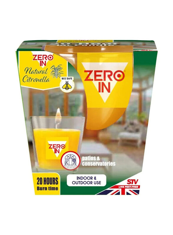 

Stv Zero In 20 Hour Citronella Candle Jar, Clear/Yellow