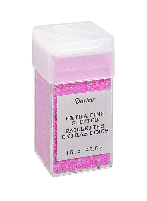 Darice Extra Fine Decorative Glitter, 42.5gm, Pink