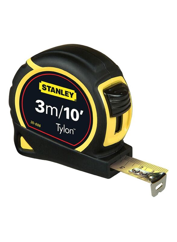 Stanley 3 m Tylon Measuring Tape, Black/Yellow