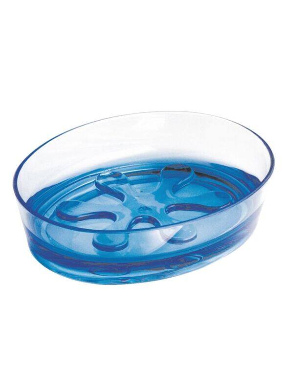 

Inter Design Eva Bar Soap Dish, 3.8 x 4.8 x 1.3-inch, Ocean Blue
