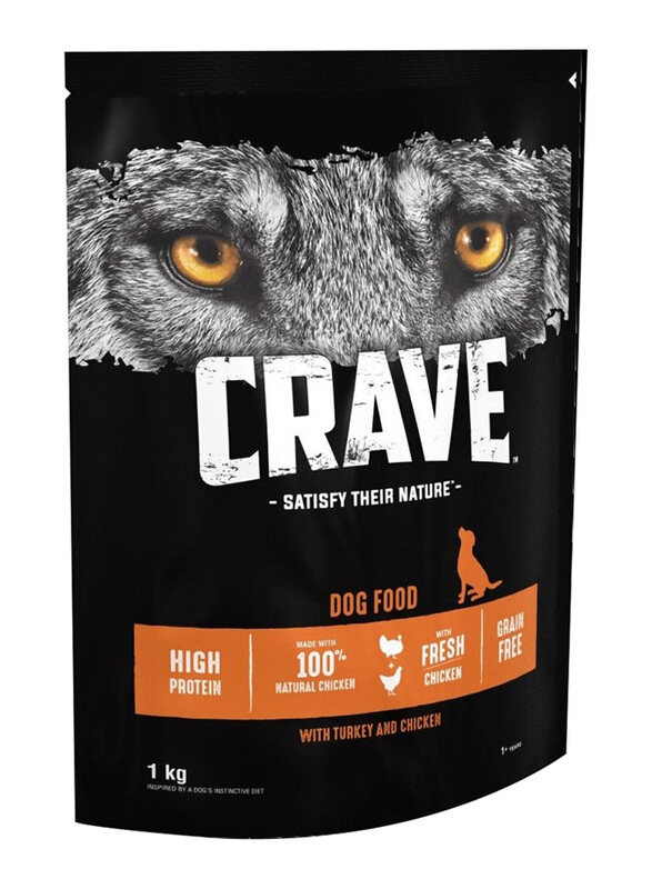 

Crave Complete Dry Dog Food with Turkey & Chicken, 1 Kg