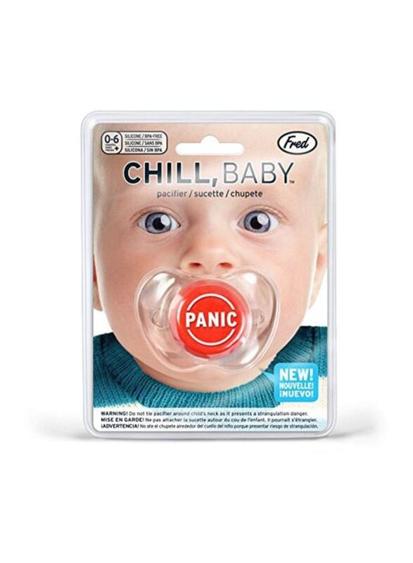 Fred Panic Button Pacifier, Clear