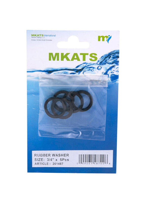 

Mkats Rubber Washers, 19mm x 5 Piece, Silver