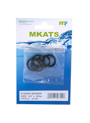 Mkats Rubber Washers, 19mm x 5 Piece, Silver