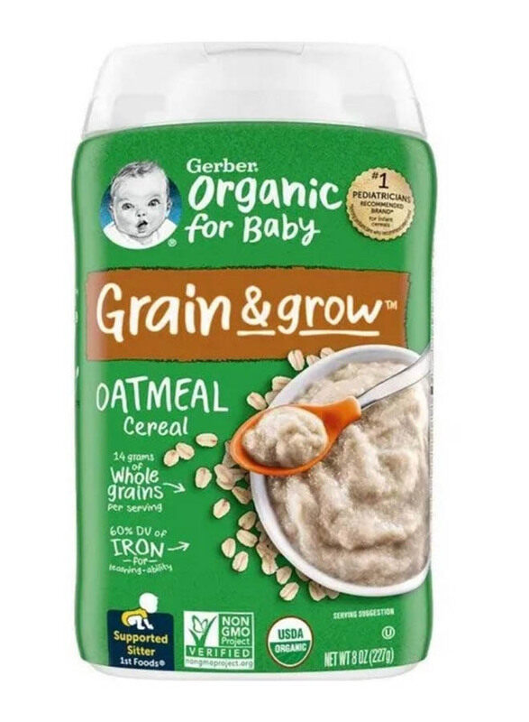 

Gerber Organic Oatmeal Single Grain 1st Food Cereal, 227g