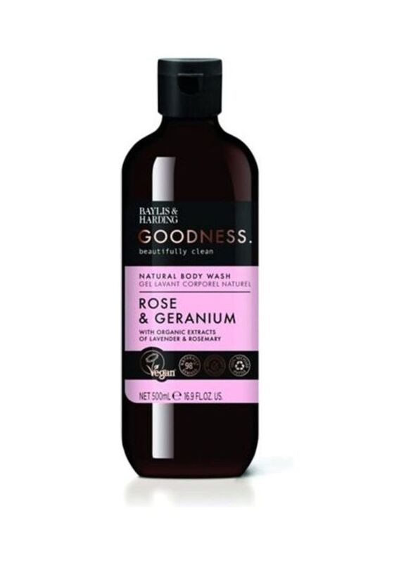 Baylis & Harding Goodness Rose and Geranium Body Wash, 500ml