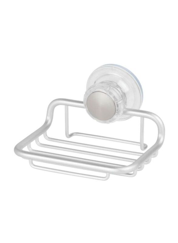 Inter Design Metro Aluminium Turn-N-Lock Soap Dish, White
