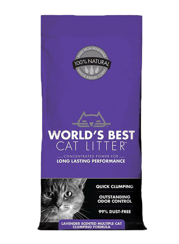 

World's Best Cat Litter Multiple Cat Clumping Formula Lavender Litter, 3.2 Kg, Purple