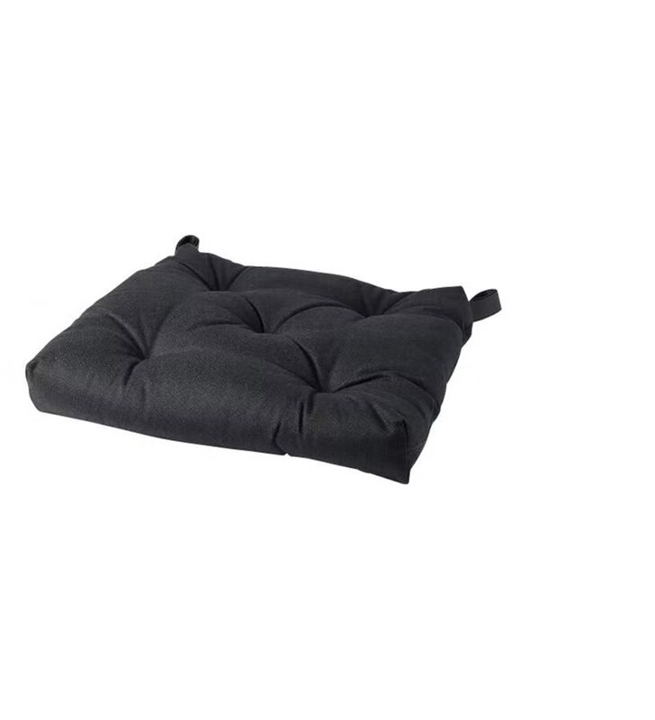 

Generic Cotton Chair Pad, Black, 43 x 38 x 7 cm