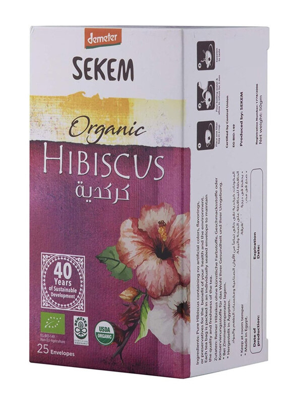 

Demeter Sekem Organic Hibiscus Tea Bags, 25 Pieces
