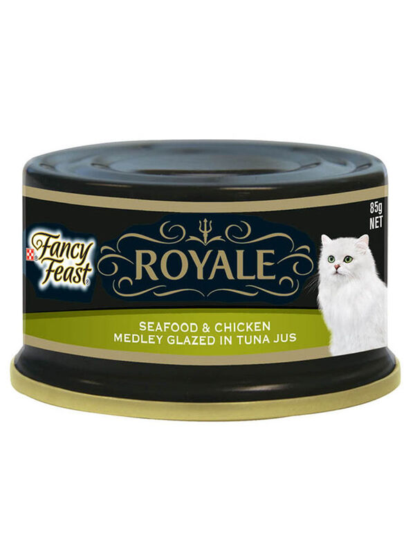 Purina Fancy Feast Royale Seafood and Chicken for Cats, Pack of 6 x 85g