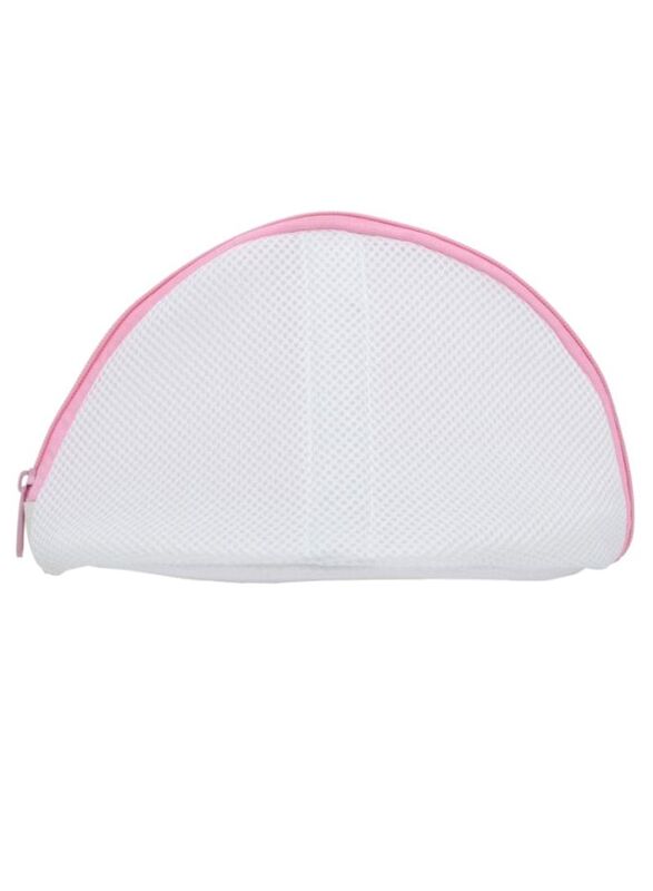 Generic Mesh Bra Wash Laundry Bag, White/Pink