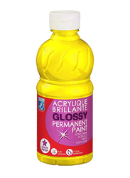 Lefranc & Bourgeois Acrylic Brilliant Glossy Permanent Paint, 500ml, Yellow