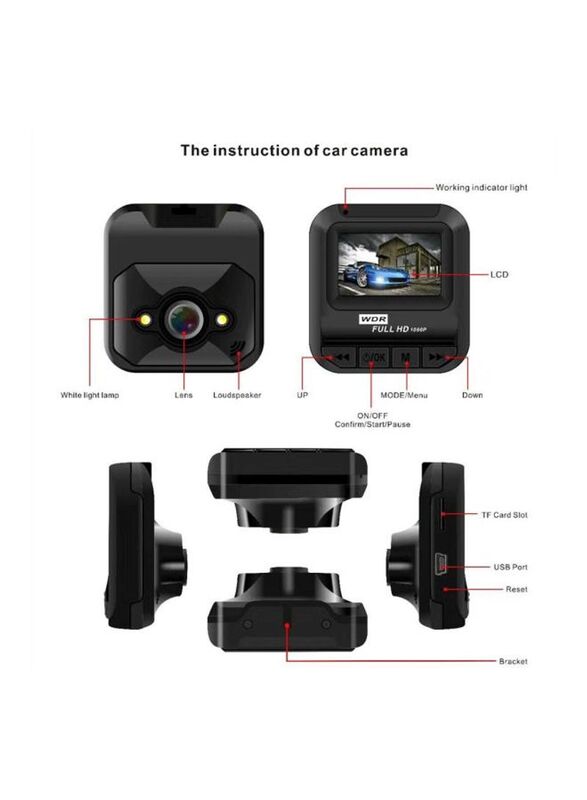 Vehicle Blackbox DVR Camera, Black