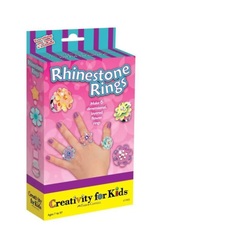 Creativity for Kids Decorative Rhinestone Rings, Multicolour