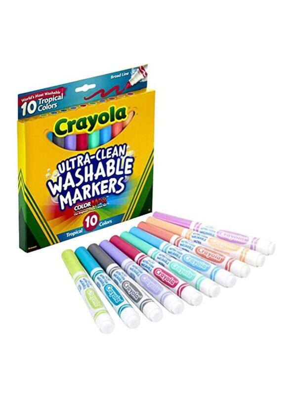 

Crayola 10-Piece Ultra Clean Washable Markers, Multicolour