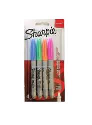 Sharpie Fine Tip Pastel Colors Permanent Marker Set, 4 Piece, Multicolour