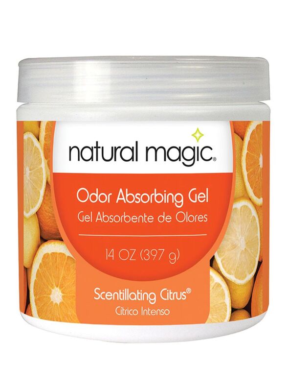 Nat Magic 397gm Citrus Odour Absorbing Gel, Orange
