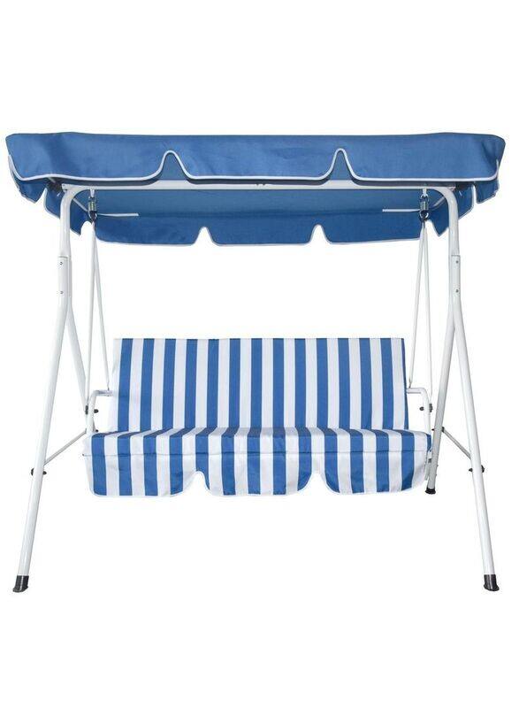

Generic Steel 3-Seater Swing Chair Living Accents, Blue