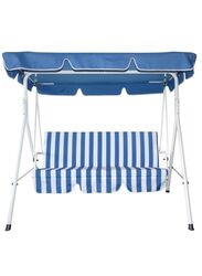 Steel 3-Seater Swing Chair Living Accents, Blue