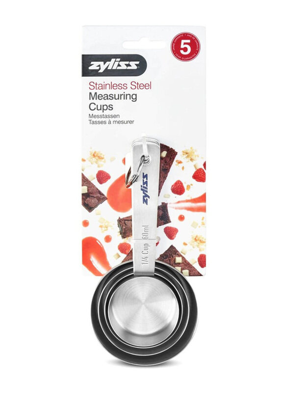 

Zyliss 4-Piece Stainless Steel Measuring Cups, Silver