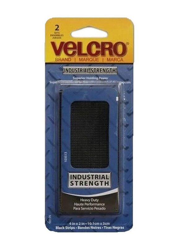 

Velcro 2-Piece Heavy Duty Fastener Strip Holders, 2 x 4 inch, Black