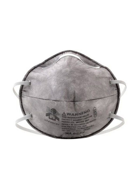 

3M Particulate Respirator 8247 With Nuisance Level Organic Vapour Relief R95 Protection, Grey