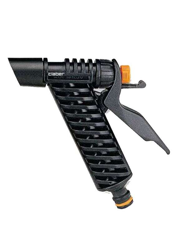 Claber Spray Pistol with Adjustment Lever, Black/Orange