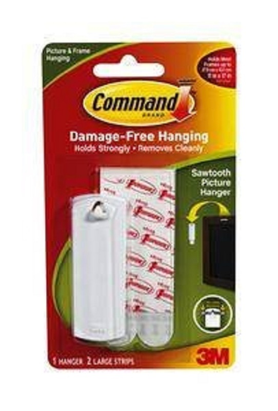 3M Command Sawtooth Picture Hanger, White