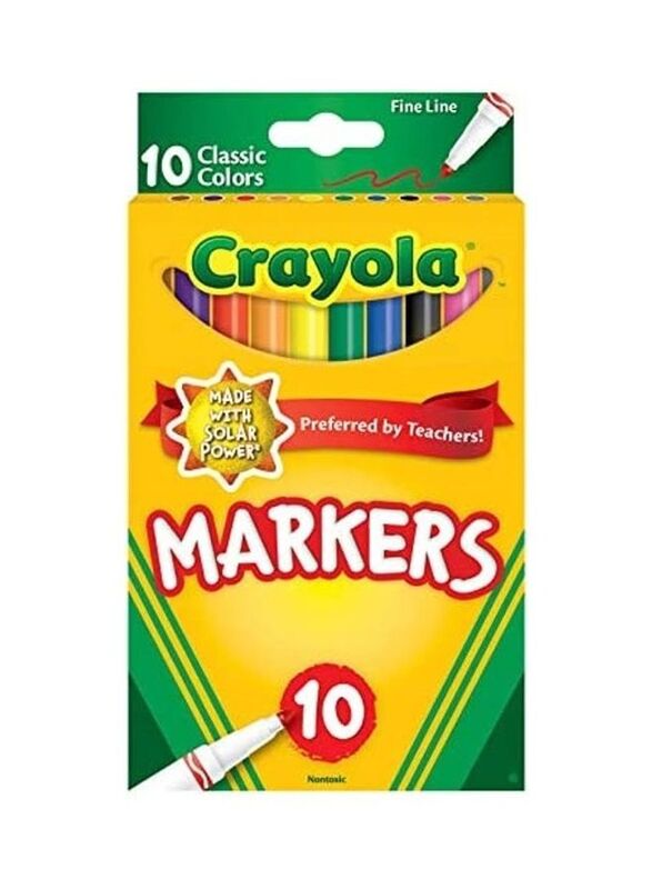 Crayola Colour Markers, 10 Pieces, Multicolour