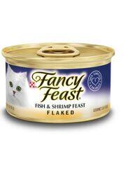 Purina Fancy Feast Flaked Fish & Shrimp Wet Cat Food, 85g