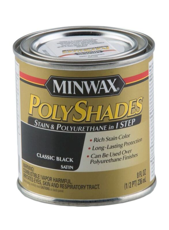 Minwax Polyshades Satin Stain, 236ml, Black