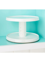YouCopia 2-Tier Crazy Susan Turn Table, 11 inch, White