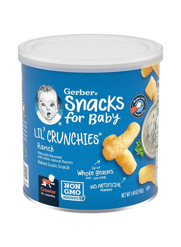 Gerber Lil Crunchies Ranch Corn Baked Snack, 42g