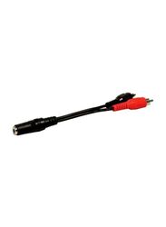 Comprehensive Stereo Jack To RCA Plugs Audio Adapter Cable, Black/Red