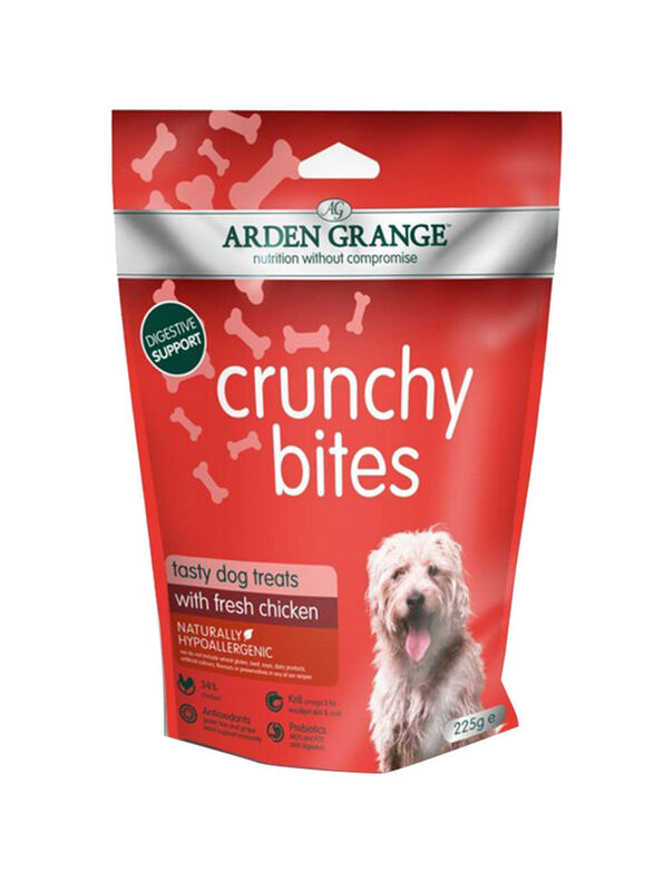 Arden Grange Crunchy Bites Chicken Dry Dog Food, 225g