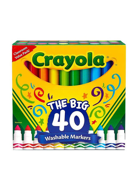 

Crayola 40-Pieces Washable Broad Line Markers, Multicolour