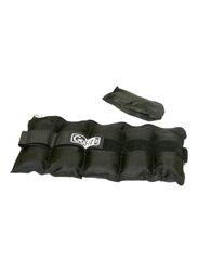 Go-Fit Adjustable Ankle Weights, 10inch, Black