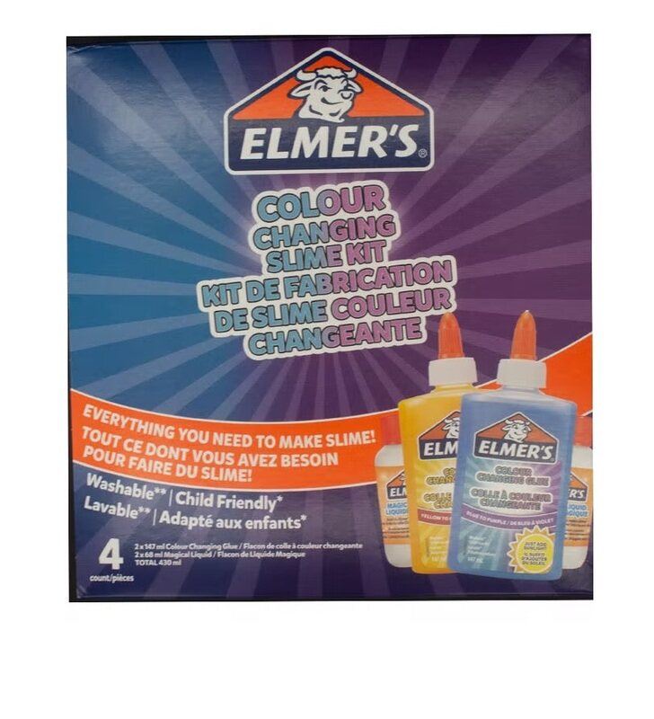 

Elmer's 4-Piece Washable Colour Changing Slime Kit, Multicolour, 430 ml