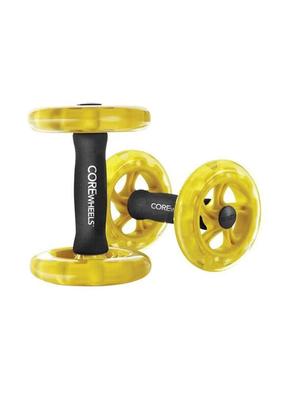 

SKLZ Dynamic Core Strength Trainer Wheels, Yellow/Black