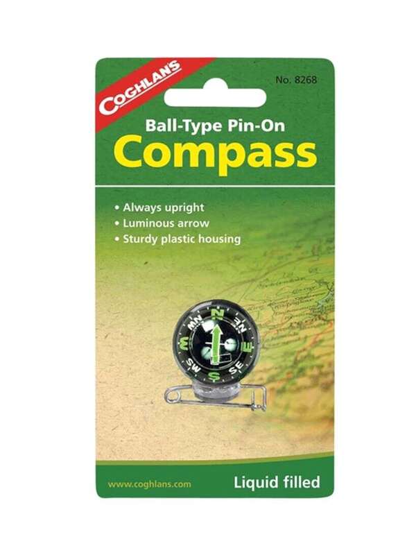 Coghlans Ball Type Pin-on Compass, Multicolour