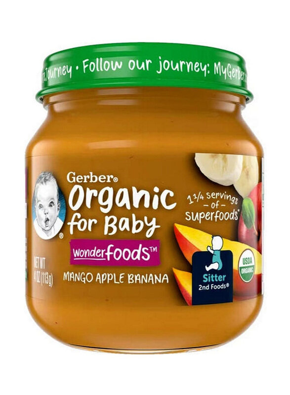 

Gerber Organic Mango Apple Banana, 113g